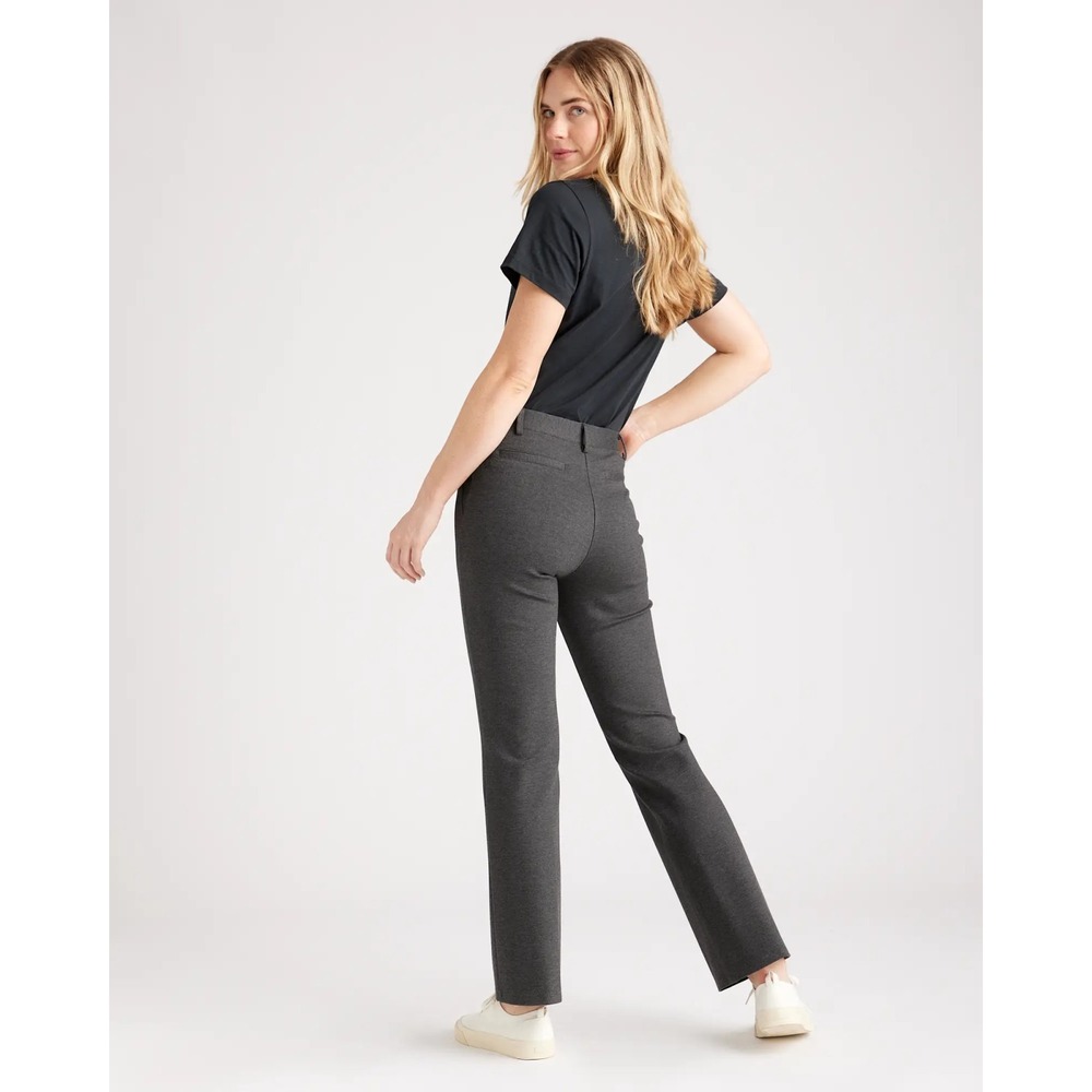 Quince Women's Charcoal Gray Ultra Stretch Ponte Bootcut Pants Size Large Tall - Picture 3 of 10